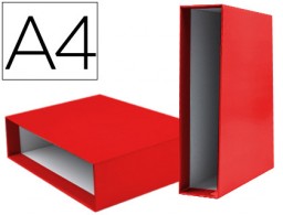 Caja archivador de palanca Liderpapel A4 rojo